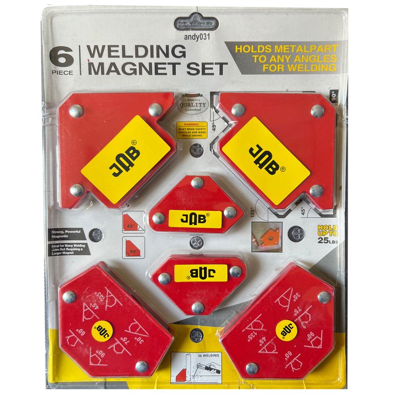 گونیا جوشکاری جاب مدل jb magnet 6 مجموعه 6 عددی