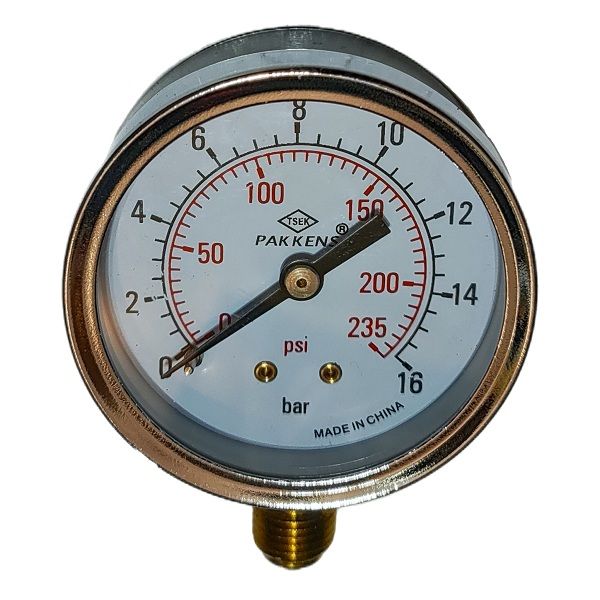 گیج فشار پکنز مدل 16bar 235psi