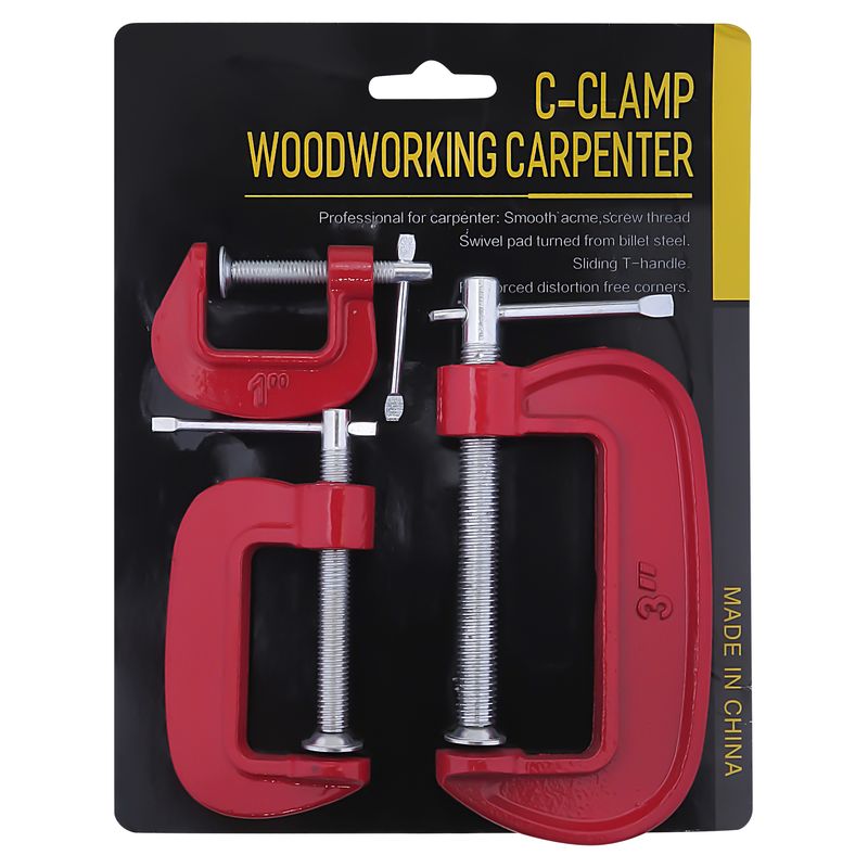 گیره سی کلمپ مدل c  clamp  3 بسته 3 عددی