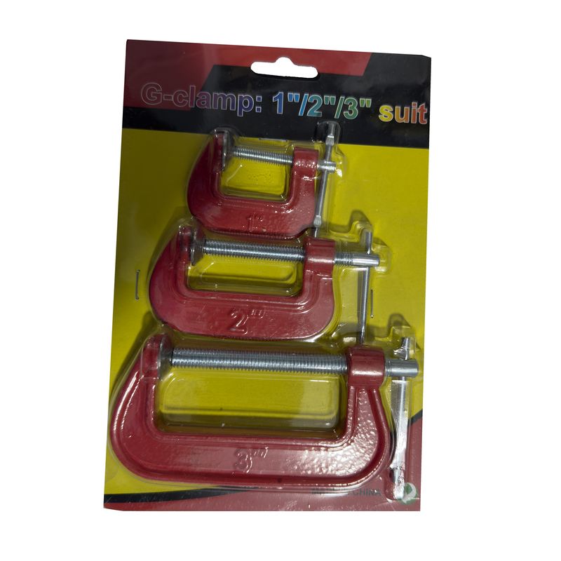 گیره کلمپ مدل جی شکل کد  smt gclamp 1 2 3 inchمجموعه 3 عددی