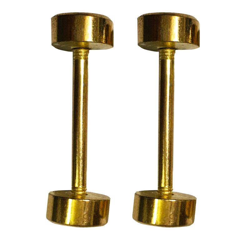 یراق چرم دوزی مدل دنبلی کد dumble 2x golden بسته 2 عددی
