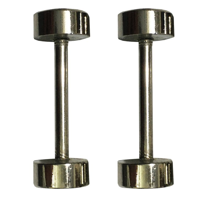 یراق چرم دوزی مدل دنبلی کد dumble 2x steel بسته 2 عددی